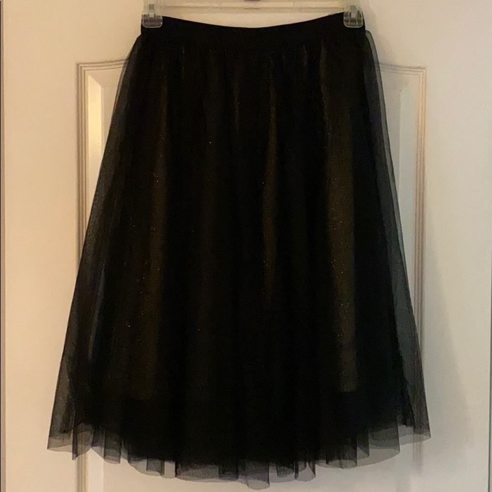 Black Tulle Skirt With Gold Glitter Under Layer✨